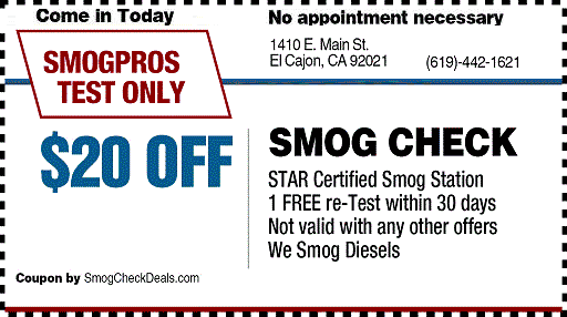 $20 Smog Check Coupon - STAR Station, Pass Smog Today